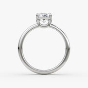 Radiant Cut - Plain Band - Classic Engagement Ring- 14 K Gold